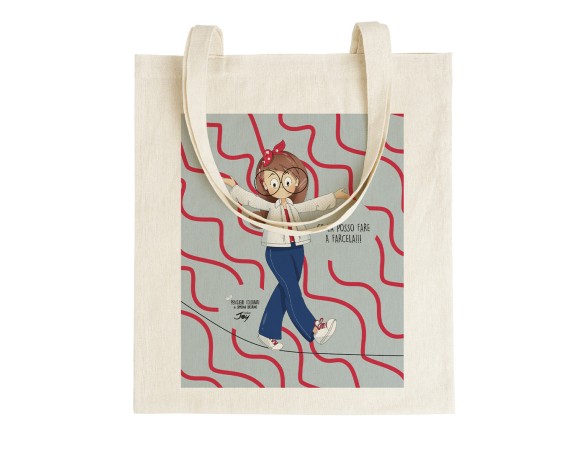 Shopping Bag Borsa di Simona Luciano - TOTE BAG PENSIERI COLORATI – CE LA POSSO FARE…