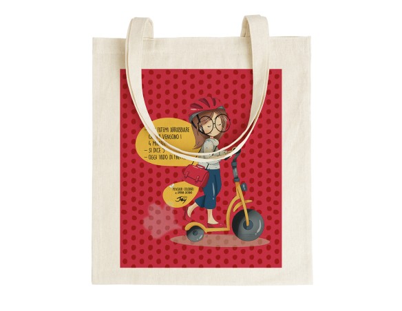 Shopping Bag Borsa di Simona Luciano - TOTE BAG PENSIERI COLORATI – NON FATEMI ARRABBIARE