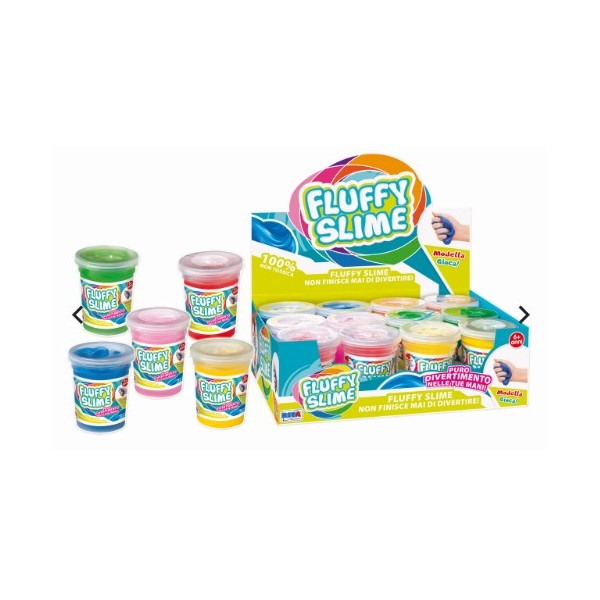 Slime fluffy vasetto 30gr in colori assortiti