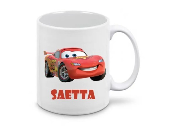 TAZZA CARS CON NOME PERSONALIZZATO