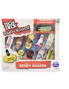 Tech deck rubberised bendy boards confezione con 10 pezzi