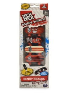 Tech deck rubberised bendy boards confezione con 5 pezzi