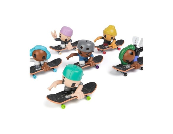 Tech Deck Sk8 Crew, fingerboard con personaggio, mini skateboard da collezione personalizzabile, giocattoli per bambini da 5 an