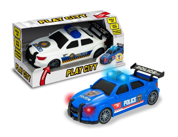 Teorema Play City Auto Polizia Luci e Suoni 2 mdl ass 1:20