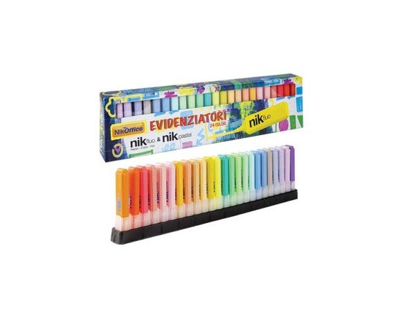 Evidenziatori Evidenziatore Nik Jumbo Col. Assort. Cf Da 24 Col.