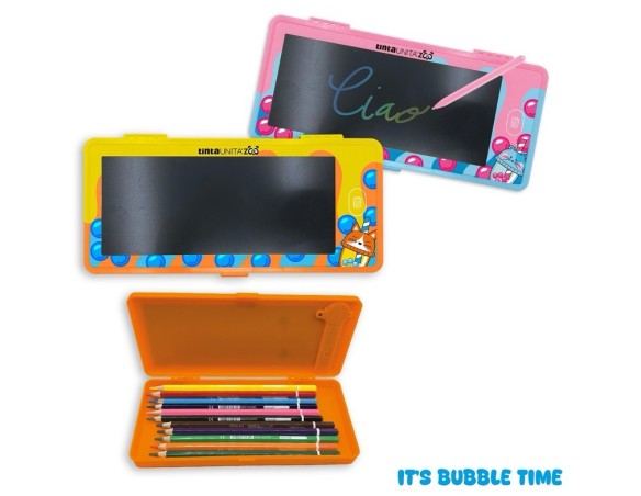 Astuccio Con Lavagna lcd Tinta unita Zoo Bubble Tea