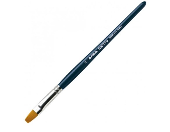 Pennello sintetico piatto Taklon serie 600 punta piatta – misura n. 12 Giotto