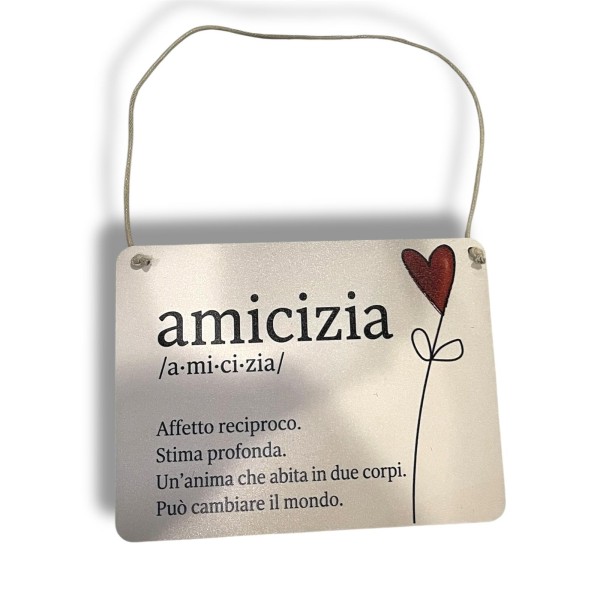 Amicizia | TARGA AMICIZIA RETTANGOLARE CON...