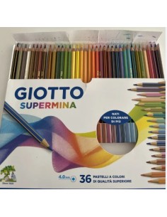 COLORI PASTELLO PASTELLI GIOTTO SUPERMINA FILA DA 36 4.0
