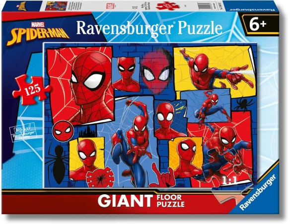 Ravensburger - Puzzle Spiderman | Puzzle 6 Anni | Puzzle 125 Pezzi Bambini Da Pavimento 70x50 Cm | Regalo Bambino 6 Anni | Gioc