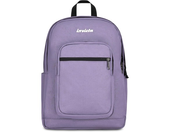 Invicta Zaino Scuola Jelek Shine, Lilla, 34 L, Effetto brillantini, Doppio Scomparto, Tasca interna con organizer, Tasca porta 