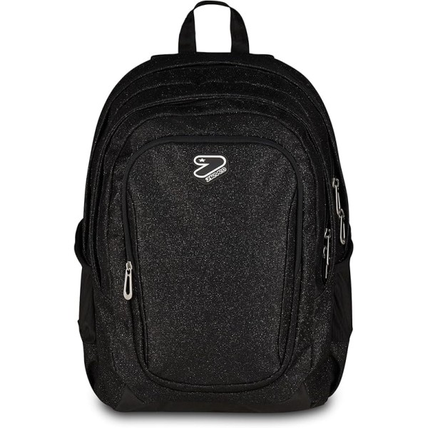 Seven Zaino Doppio Scomparto Tech Shiny, Nero,...