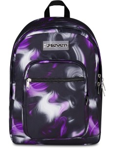 Seven Zaino Scuola FREETHINK, Doppio Scomparto, Nero, 34...
