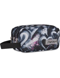Seven Portapenne Scuola FREETHINK, Nero, Bianco, Astuccio...