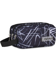 Seven Portapenne Scuola FREETHINK, Nero, Bianco, Astuccio...