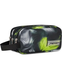 Seven Portapenne Scuola FREETHINK, Nero, Verde, Astuccio...