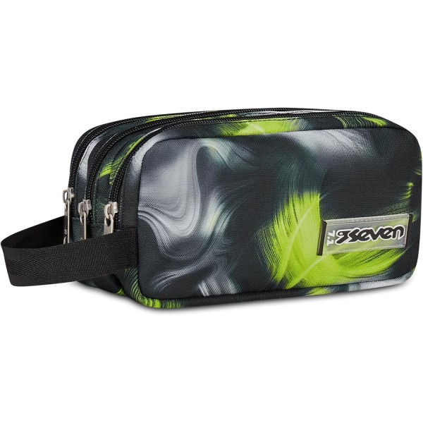Seven Portapenne Scuola FREETHINK, Nero, Verde,...