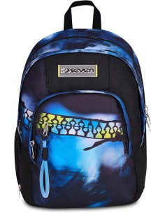 Seven Zaino Scuola Dual Detach BLU FUSION, Nero, 32 L,...