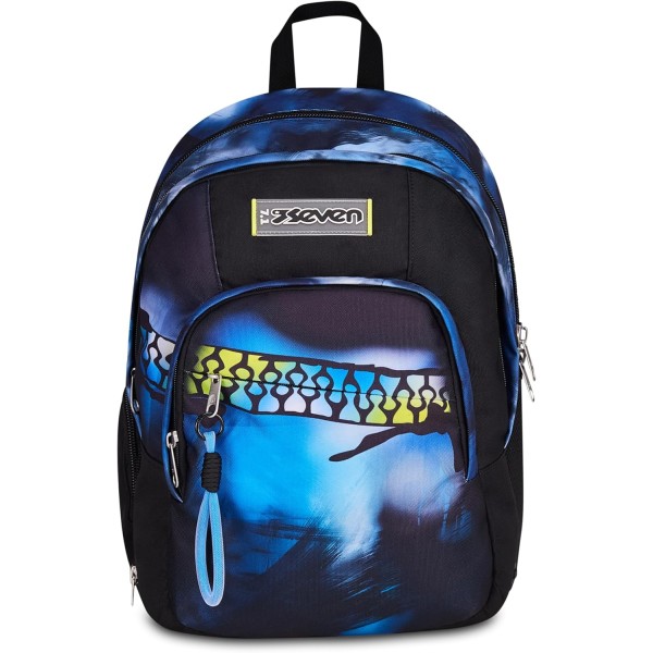 Seven Zaino Scuola Dual Detach BLU FUSION,...