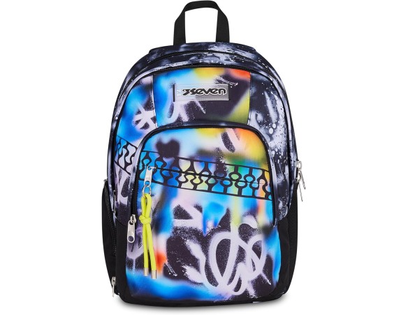 Seven Zaino Scuola Dual Detach BUZZY NOTE BOY, Multicolore, 32 L, Doppio Scomparto, Zaino Staccabile, Tasca con organizer, Scom