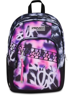 Seven Zaino Scuola Dual Detach BUZZY NOTE GIRL, Nero, 32...