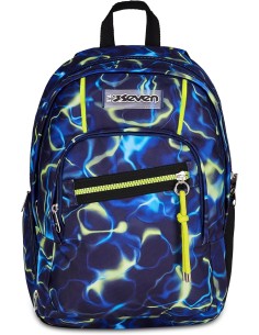 Seven Zaino Scuola Dual Detach ELECTRICVIBE BOY, Blu, 32...