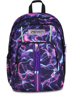 Seven Zaino Scuola Dual Detach ELECTRICVIBE GIRL, Nero,...