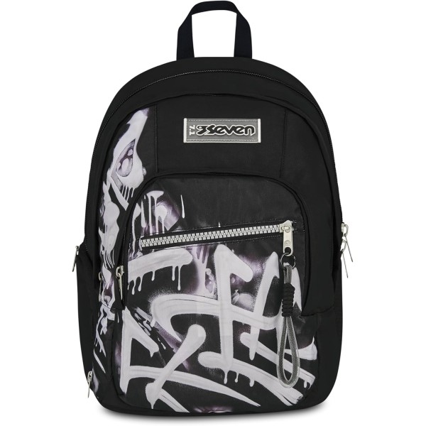 Seven Zaino Scuola Dual Detach PLUMPY LINE BOY,...