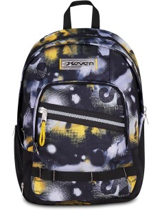 Seven Zaino Scuola Dual Detach PLUMPY LINE BOY, Nero, 32...