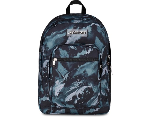 Seven Zaino Scuola FREETHINK, Doppio Scomparto, Grigio, 34 L, Scomparto porta pc Tablet, Tasche multifunzione, Tasca laterale p