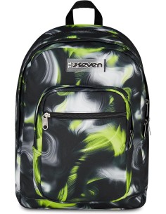 Seven Zaino Scuola FREETHINK, Doppio Scomparto, Nero, 34...