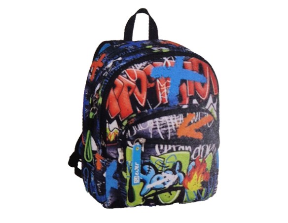 Seven | SJ GANG STYLE JAM Zaino High Flames Zaino Doppio Scomparto SJ Ever, Multicolore, Doppio Scomparto e Tasca Borraccia, 30