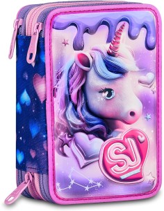 SJ GANG STYLE JAM GANG Astuccio Scuola 3 Zip 3D PIXIE...