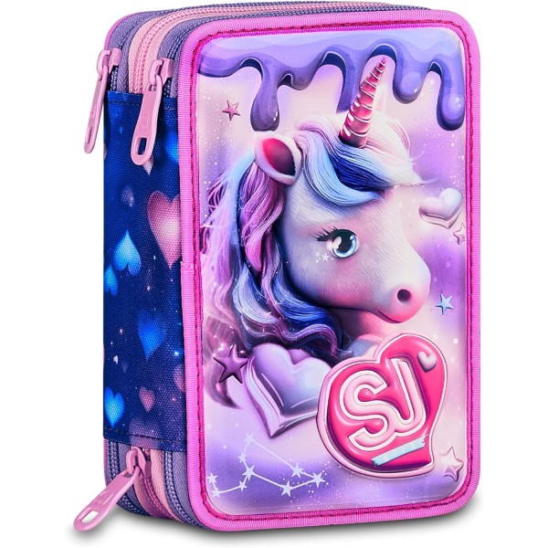 SJ GANG STYLE JAM GANG Astuccio Scuola 3 Zip 3D...