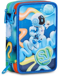 SJ GANG STYLE JAM GANG Astuccio Scuola 3 Zip 3D SPACE...