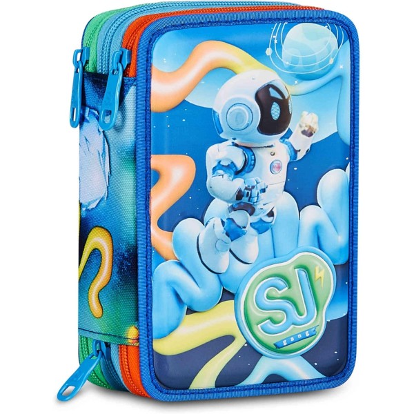 SJ GANG STYLE JAM GANG Astuccio Scuola 3 Zip 3D...
