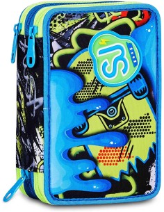 SJ GANG STYLE JAM GANG Astuccio Scuola 3 zip SOFT POUCH...