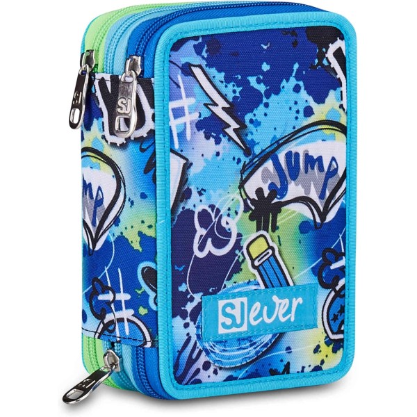SJ GANG STYLE JAM GANG Astuccio Scuola 3 Zip,...