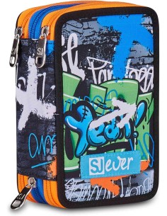 SJ GANG STYLE JAM GANG Astuccio Scuola 3 Zip, Sj Ever...