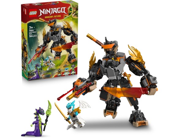 LEGO NINJAGO 71854 Mech della Missione di Cole e Drago Zane - Giocattolo Ninja con Action Figure, 3 Minifigure e Spade - Idea R