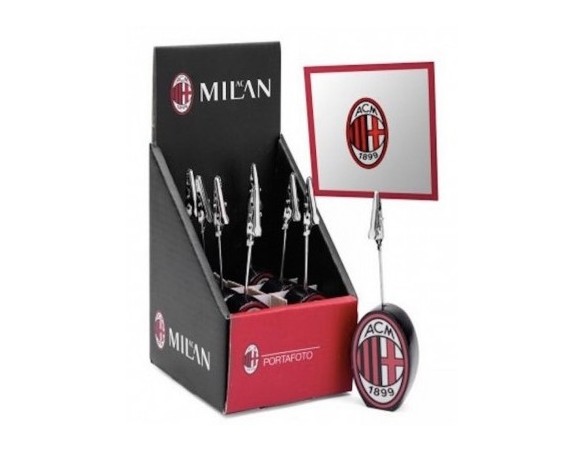 Milan | Portafoto Clip Porta Memo Segnaposto AC Milan Ufficiale - Idea Regalo Originale per Tifosi, H 10 cm
