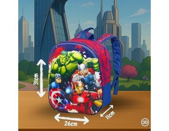 Avengers | Zaino 3D 31cm per l'asilo o il tempo libero Marvel Avengers Exclusive