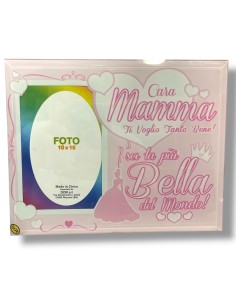 Portafoto cornice in vetro festa della mamma