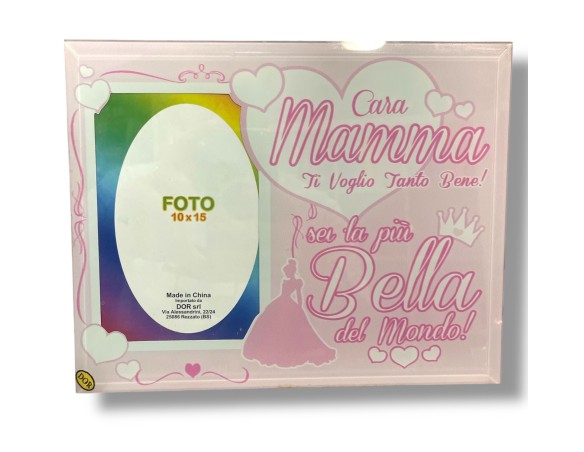Portafoto cornice in vetro festa della mamma