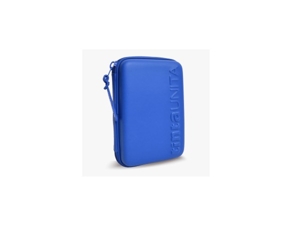 Astuccio Completo One Time Blu elettrico 3 piani una zip TintaUNITA con 18 Pastelli, 18 Pennarelli, 1 Penna Blu, 1 Penna Rossa,