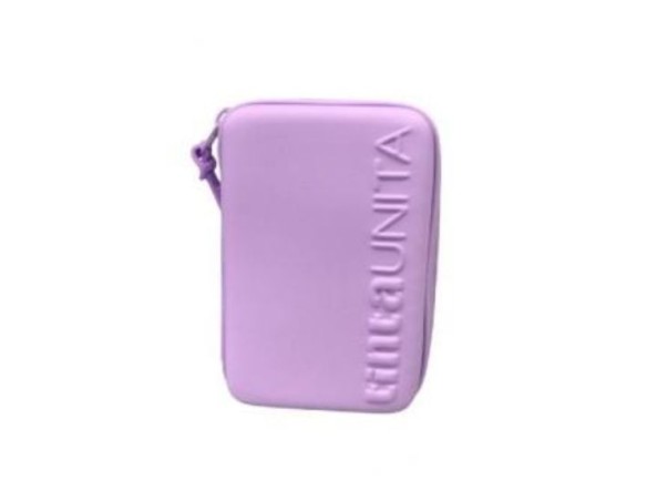 Astuccio Completo One Time Lilla 3 piani una zip TintaUNITA con 18 Pastelli, 18 Pennarelli, 1 Penna Blu, 1 Penna Rossa, una Gom