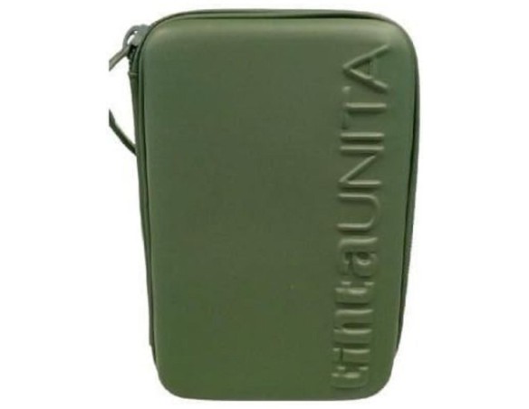 Astuccio Completo One Time Verde Militare 3 piani una zip TintaUNITA con 18 Pastelli, 18 Pennarelli, 1 Penna Blu, 1 Penna Rossa