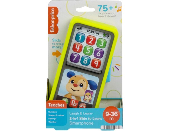 Telefono Fisher-Price - Smartphone Scorri e Impara, telefono giocattolo didattico per neonati e bambini ai primi passi, con luc
