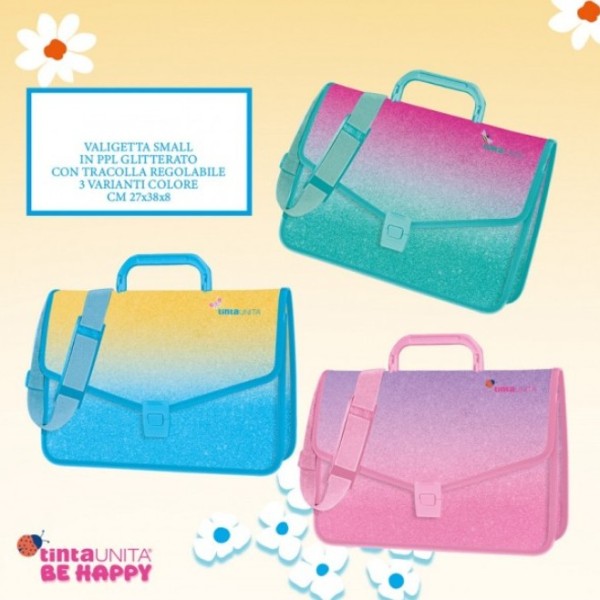 Valigetta Soft PPL Tinta Unita Be Happy con...