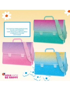 Valigetta Soft PPL Tinta Unita Be Happy con tracolla...
